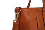 Stylish PU Handbag with Two Big Compartments and Adjustable Strap