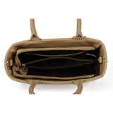 Stylish and Spacious PU Handbag with Two Large Compartments and Adjustable Strap - Available in Multiple Colors