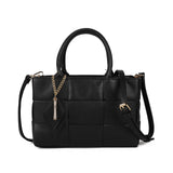 Stylish and Spacious PU Handbag with Two Large Compartments and Adjustable Strap - Available in Multiple Colors