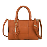 Stylish and Spacious PU Handbag with Two Large Compartments and Adjustable Strap - Available in Multiple Colors
