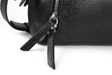 Stylish PU Handbag with Adjustable Strap, Multiple Compartments, and Zipper Closure - Available in Black, Brown, and Pink with Detachable Shoulder Strap