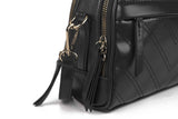 Ladies Handbag with Adjustable Strap, Two Large Compartments, Two Secondary Compartments, Zipper Closure, and Water-Resistant PU Material