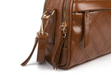 Ladies Handbag with Adjustable Strap, Two Large Compartments, Two Secondary Compartments, Zipper Closure, and Water-Resistant PU Material