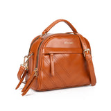 Ladies Handbag with Adjustable Strap, Two Large Compartments, Two Secondary Compartments, Zipper Closure, and Water-Resistant PU Material
