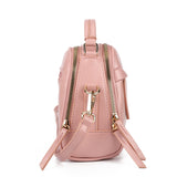 Ladies Handbag with Adjustable Strap, Two Large Compartments, Two Secondary Compartments, Zipper Closure, and Water-Resistant PU Material