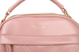 Ladies Handbag with Adjustable Strap, Two Large Compartments, Two Secondary Compartments, Zipper Closure, and Water-Resistant PU Material