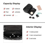 Women's Cross Body Bag - Stylish and Sophisticated Bag with Adjustable Strap, Fancy Chain, Magnetic Closure, 4 Compartments, Back Pocket with Zipper