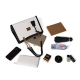 Stylish and Practical Everyday Handbag with Durable PU Construction and Zip Closure