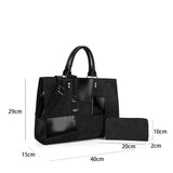 Fashion Patchwork Pendant Bag Set for Women - Stylish and Versatile Bags with Spacious Compartment, Twin Handles, and Elegant Design