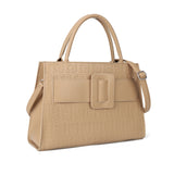 Stylish, Premium High Quality PU Handbag with One Big Compartment, Inner Small Compartment, Handle and Adjustable Shoulder Strap