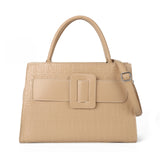 Stylish, Premium High Quality PU Handbag with One Big Compartment, Inner Small Compartment, Handle and Adjustable Shoulder Strap
