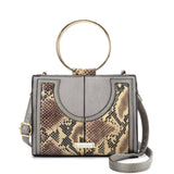 Generous Snakeskin PU Crossbody Bag with Adjustable Strap and Zipper Closure