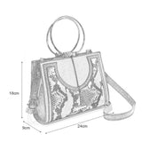 Generous Snakeskin PU Crossbody Bag with Adjustable Strap and Zipper Closure
