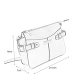Stylish Handbag Set with Buckle Design for Women - Compact Size, Multiple Colors, and Adjustable Strap
