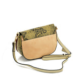 Leather Saddle Bag With Hardware Ring Chain Decoration
