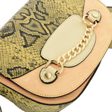 Leather Saddle Bag With Hardware Ring Chain Decoration
