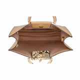 SY2215-SILVER - Women's new fashion snake print color matching handbag purse kit