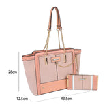 Ladies New Fashion Color Matching Handbag & Purse Kit, Stylish & Chic, Made From High Quality PU