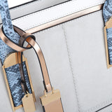 Women's New Fashion Snake Print Color Handbag With Matched Purse