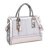 Women's New Fashion Snake Print Color Handbag With Matched Purse