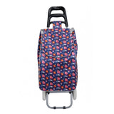 Shopping Trolley, Lightweight, Foldable & Portable, Large Capacity, Latest 2023 Model, Made From High Quality Oxford Fabric, Stylish Flower Pattern, 30L