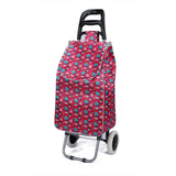 Shopping Trolley, Lightweight, Foldable & Portable, Large Capacity, Latest 2023 Model, Made From High Quality Oxford Fabric, Stylish Flower Pattern, 30L
