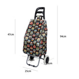Shopping Trolley, Lightweight and Portable, Made From High Quality Oxford Fabric, Stylish Patterns, 30L
