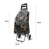 Shopping Trolley, Lightweight and Portable, Made From High Quality Oxford Fabric, Stylish Patterns, 30L