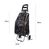 Shopping Trolley, Lightweight and Portable, Made From High Quality Oxford Fabric, Stylish Patterns, 30L