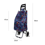Shopping Trolley, Lightweight and Portable, Made From High Quality Oxford Fabric, Stylish Patterns, 30L