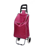 Shopping Trolley, Lightweight, Foldable & Portable, Latest 2023 Model, Large Capacity, Made From High Quality Oxford Fabric, Heart & Polka Dot Pattern, 30L