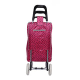 Shopping Trolley, Lightweight, Foldable & Portable, Latest 2023 Model, Large Capacity, Made From High Quality Oxford Fabric, Heart & Polka Dot Pattern, 30L