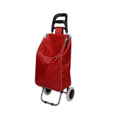Shopping Trolley, Lightweight, Foldable & Portable, Latest 2023 Model, Large Capacity, Made From High Quality Oxford Fabric, Heart & Polka Dot Pattern, 30L