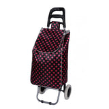 Shopping Trolley, Lightweight, Foldable & Portable, Latest 2023 Model, Large Capacity, Made From High Quality Oxford Fabric, Heart & Polka Dot Pattern, 30L