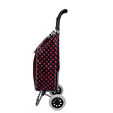 Shopping Trolley, Lightweight, Foldable & Portable, Latest 2023 Model, Large Capacity, Made From High Quality Oxford Fabric, Heart & Polka Dot Pattern, 30L