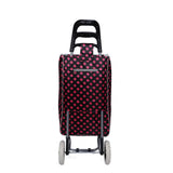 Shopping Trolley, Lightweight, Foldable & Portable, Latest 2023 Model, Large Capacity, Made From High Quality Oxford Fabric, Heart & Polka Dot Pattern, 30L