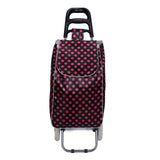 Shopping Trolley, Lightweight, Foldable & Portable, Latest 2023 Model, Large Capacity, Made From High Quality Oxford Fabric, Heart & Polka Dot Pattern, 30L
