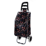 Shopping Trolley, Lightweight, Foldable & Portable, Large Capacity, Latest 2023 Model, Made From High Quality Oxford Fabric, Stylish Flower Pattern, 30L