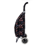 Shopping Trolley, Lightweight, Foldable & Portable, Large Capacity, Latest 2023 Model, Made From High Quality Oxford Fabric, Stylish Flower Pattern, 30L