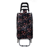 Shopping Trolley, Lightweight, Foldable & Portable, Large Capacity, Latest 2023 Model, Made From High Quality Oxford Fabric, Stylish Flower Pattern, 30L