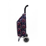 Shopping Trolley, Lightweight, Foldable & Portable, Large Capacity, Latest 2023 Model, Made From High Quality Oxford Fabric, Stylish Flower Pattern, 30L