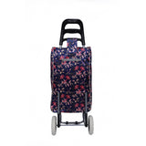 Shopping Trolley, Lightweight, Foldable & Portable, Large Capacity, Latest 2023 Model, Made From High Quality Oxford Fabric, Stylish Flower Pattern, 30L