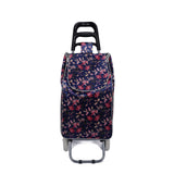 Shopping Trolley, Lightweight, Foldable & Portable, Large Capacity, Latest 2023 Model, Made From High Quality Oxford Fabric, Stylish Flower Pattern, 30L