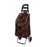 Shopping Trolley, Lightweight, Foldable & Portable, Large Capacity, Latest 2023 Model, Made From High Quality Oxford Fabric, Stylish Flower Pattern, 30L