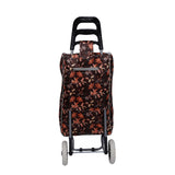Shopping Trolley, Lightweight, Foldable & Portable, Large Capacity, Latest 2023 Model, Made From High Quality Oxford Fabric, Stylish Flower Pattern, 30L