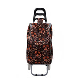 Shopping Trolley, Lightweight, Foldable & Portable, Large Capacity, Latest 2023 Model, Made From High Quality Oxford Fabric, Stylish Flower Pattern, 30L