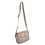 Chic Snakeskin Handbag with Adjustable Strap in Various Colors and Sizes - Perfect for Women on the Go