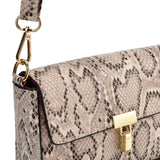 Chic Snakeskin Handbag with Adjustable Strap in Various Colors and Sizes - Perfect for Women on the Go
