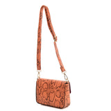 Chic Snakeskin Handbag with Adjustable Strap in Various Colors and Sizes - Perfect for Women on the Go