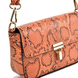 Chic Snakeskin Handbag with Adjustable Strap in Various Colors and Sizes - Perfect for Women on the Go